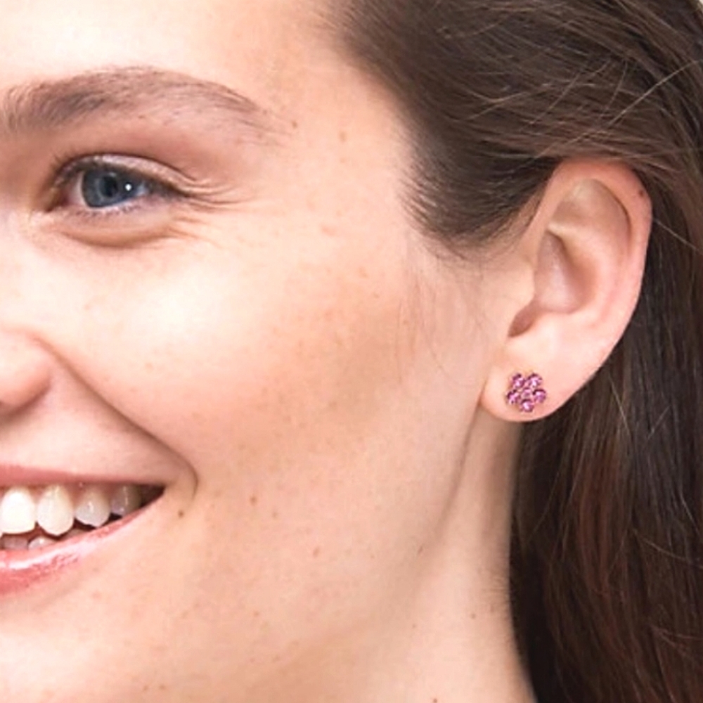 Kate Spade deep magenta flower studs Earrings
